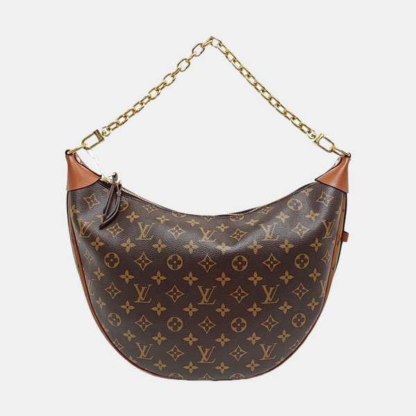 LOOP HOBO Monogram Coated Canvas Brown