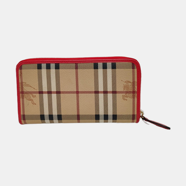 Coated Canvas Wallet Beige