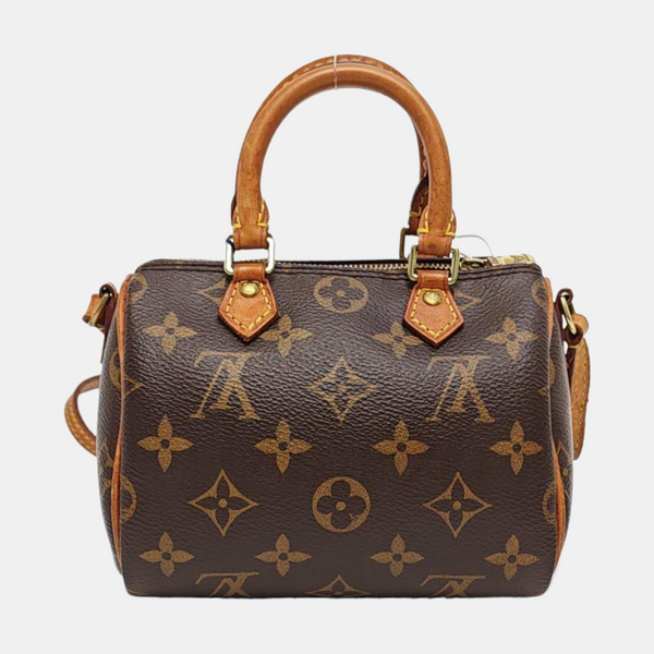SPEEDY Nano Monogram Coated Canvas Brown