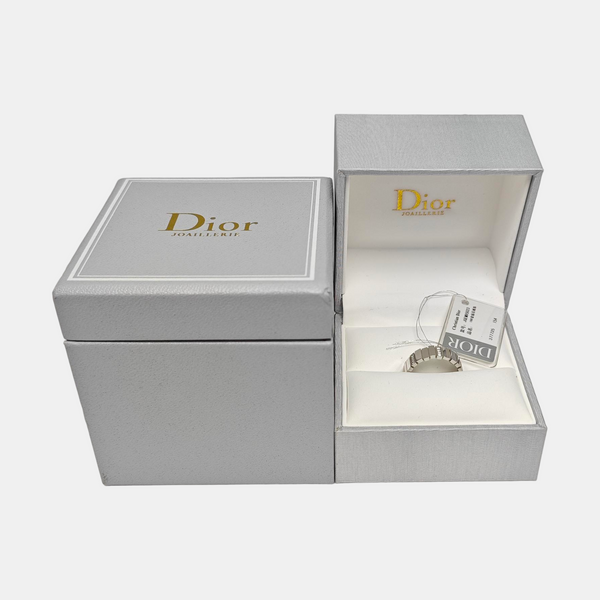 18k White Gold Silver Ring EU 54
