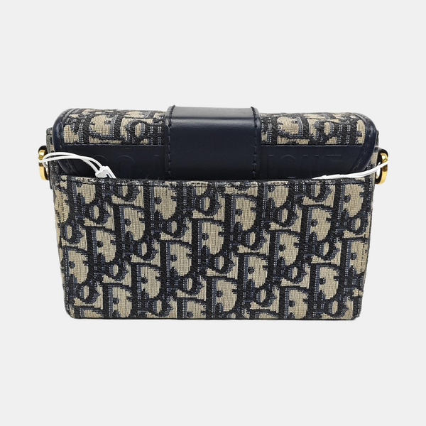 30 Montaigne Mini Oblique Canvas Blue
