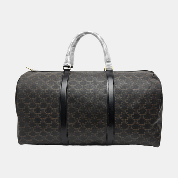Coated Canvas Shoulder Bag Large Black