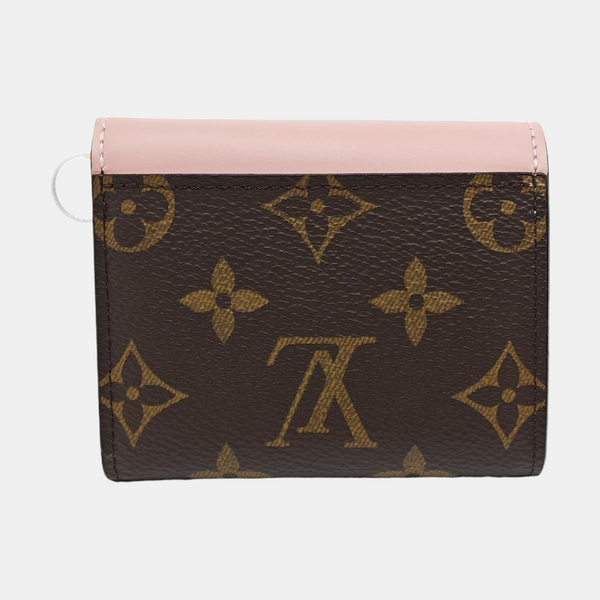 ZOE Monogram Coated Canvas Pink Wallet