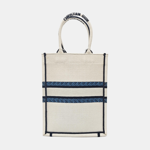 Book Tote Fabric Blue