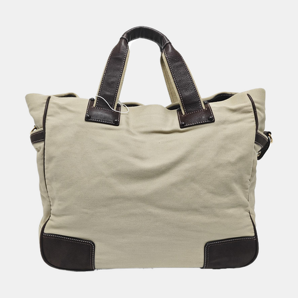 Canvas Shoulder Bag Beige