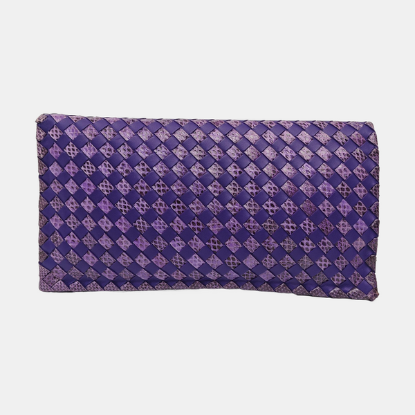 Calfskin Clutch Purple