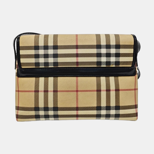 Coated Canvas Crossbody Bag Beige