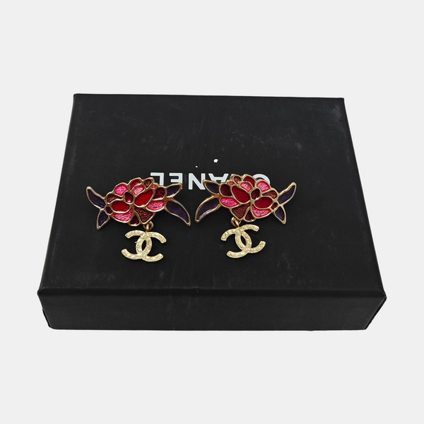 Metal Multicolor Stud Earrings