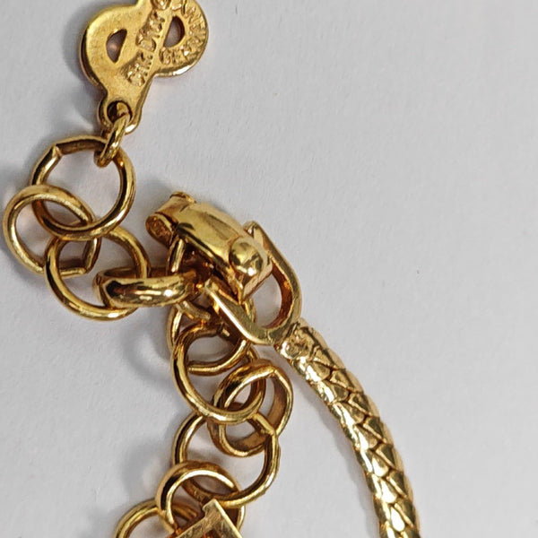 Dior Oblique Metal Gold Necklace