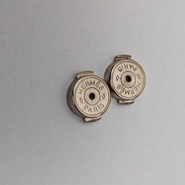 Cage D'h Metal White Stud Earrings