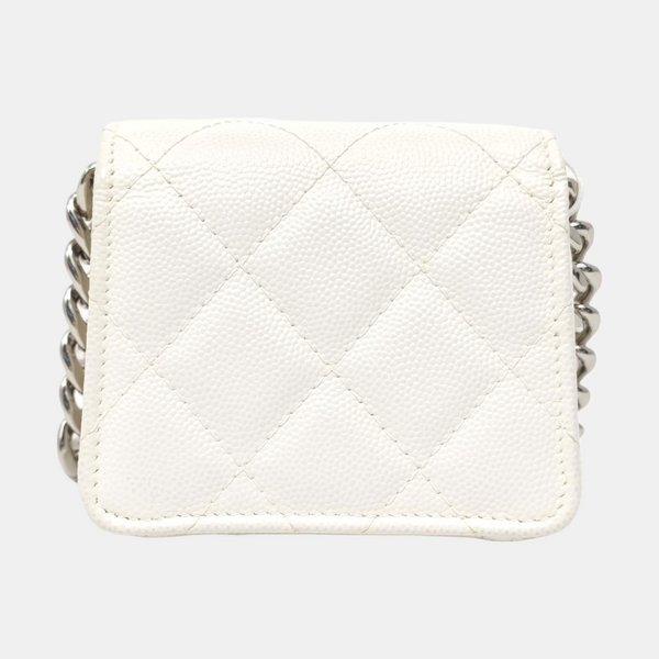 Quilted Grained Calfskin White