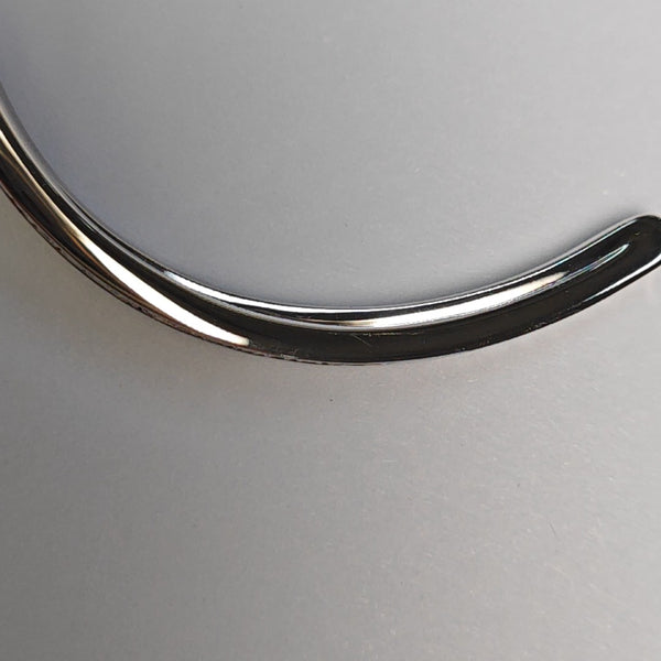 18k White Gold Silver Bangle