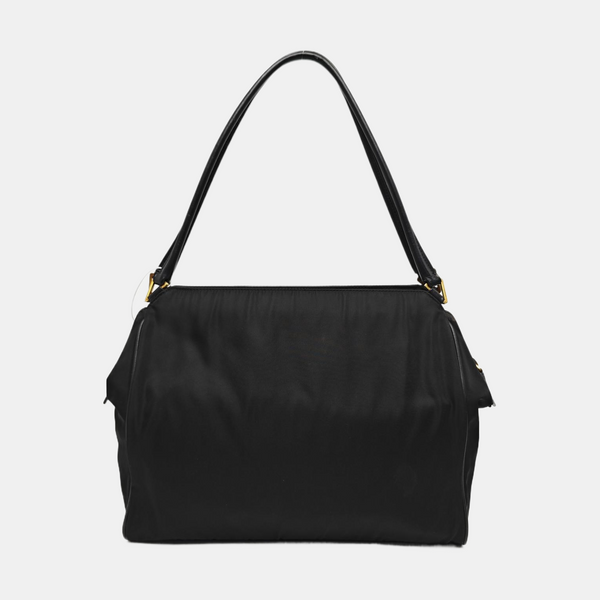 Nylon Top Handle Bag Black