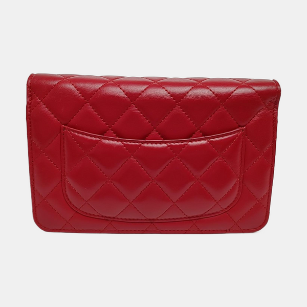 WOC Quilted Lambskin Red