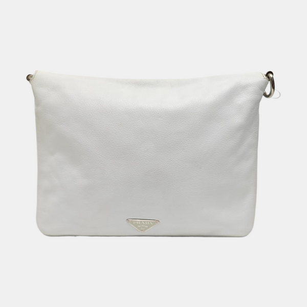 Calfskin Shoulder Bag White