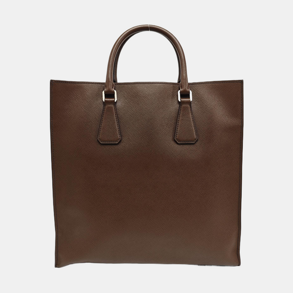 Saffiano Calfskin Shoulder Bag Brown