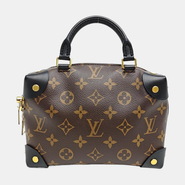 PETITE MALLE Monogram Coated Canvas Brown