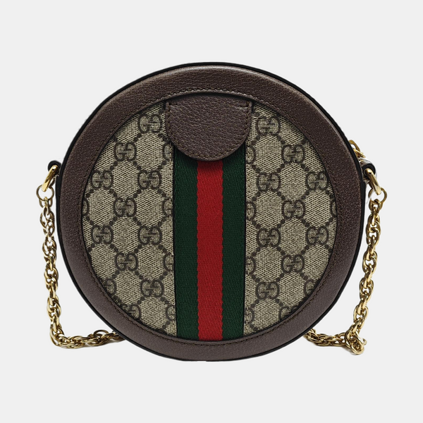 Ophidia Mini Monogram Coated Canvas Beige