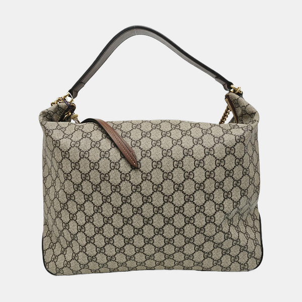Monogram Coated Canvas Shoulder Bag Black