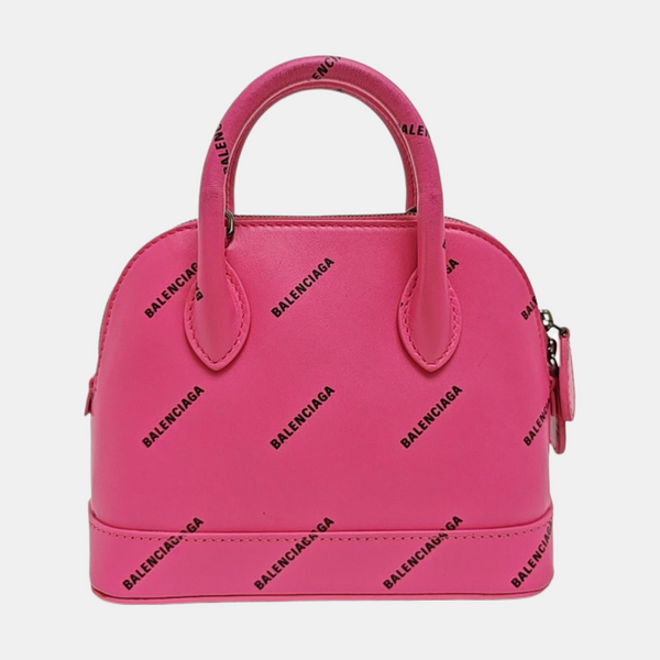 Top Handle Calfskin Red