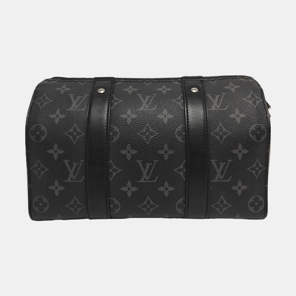 KEEPALL Monogram Coated Canvas Black