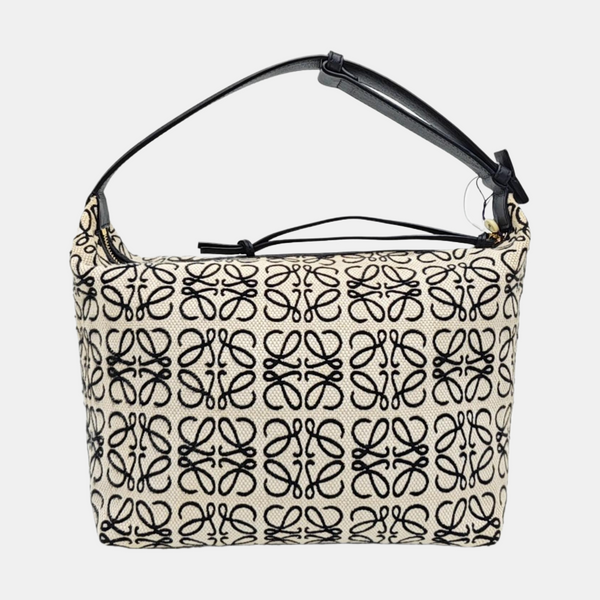 Monogram Fabric Top Handle Bag Beige
