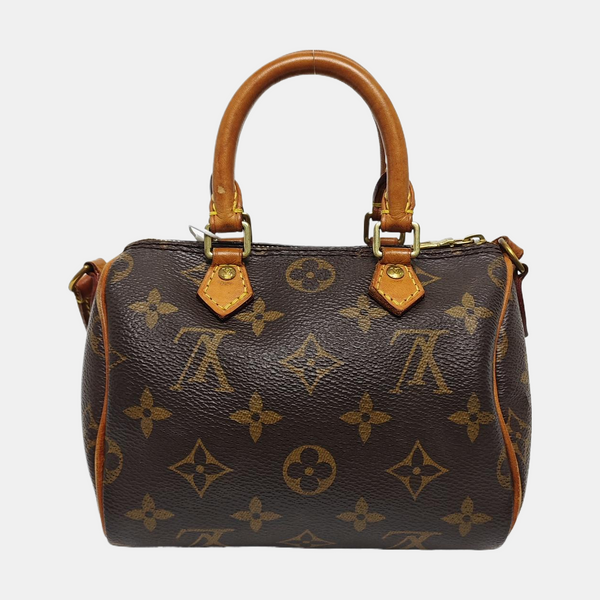 SPEEDY Nano Monogram Coated Canvas Brown