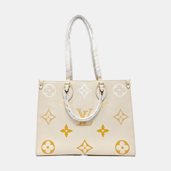 ONTHEGO MM Monogram Calfskin Beige