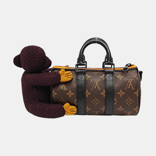 KEEPALL Nano Monogram Coated Canvas Brown