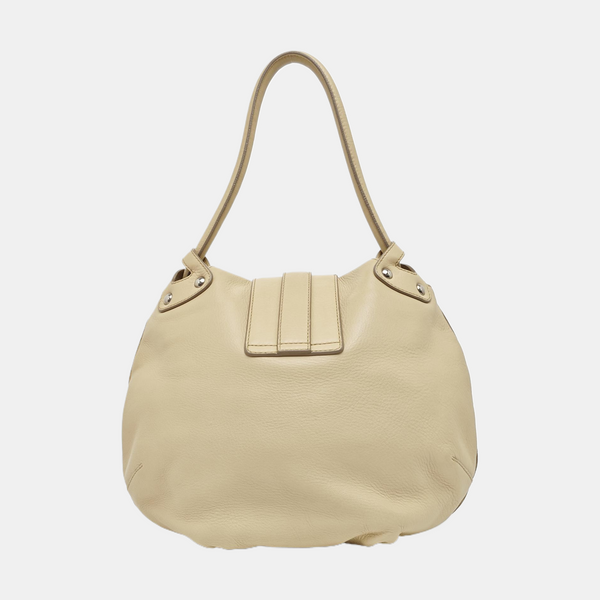 Calfskin Top Handle Bag Beige