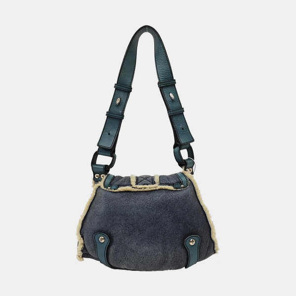 Special Material Top Handle Bag Blue