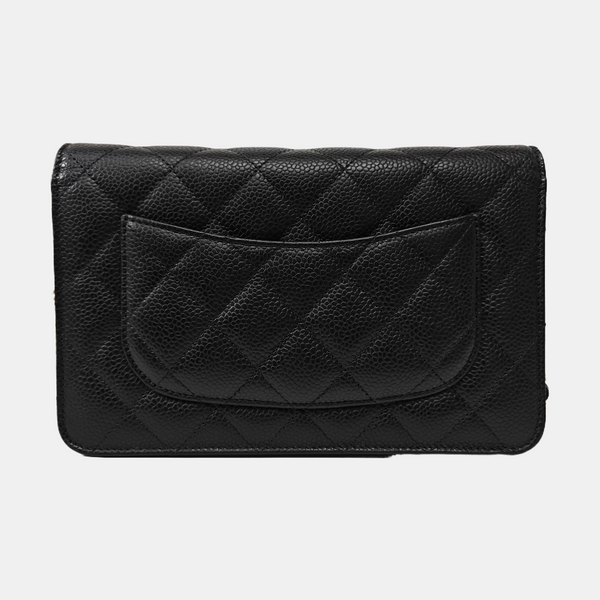 WOC Quilted Grained Calfskin Black