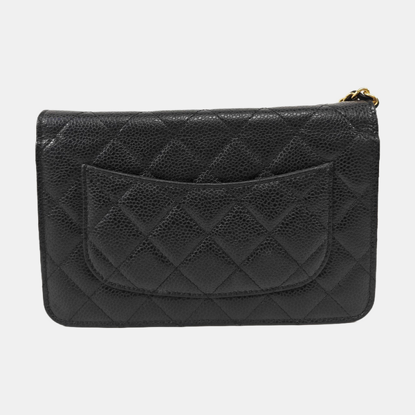 WOC Quilted Grained Calfskin Black