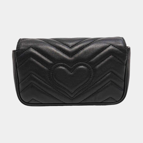 GG Marmont Mini Quilted Calfskin Black