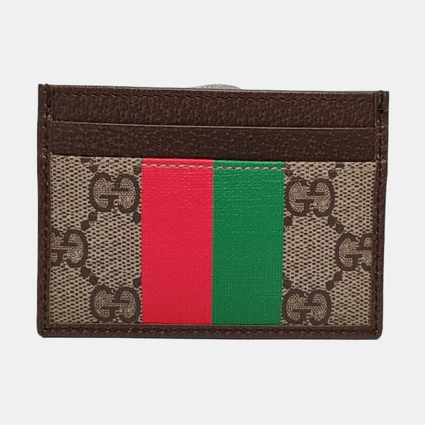 Monogram Coated Canvas Card Holder Black