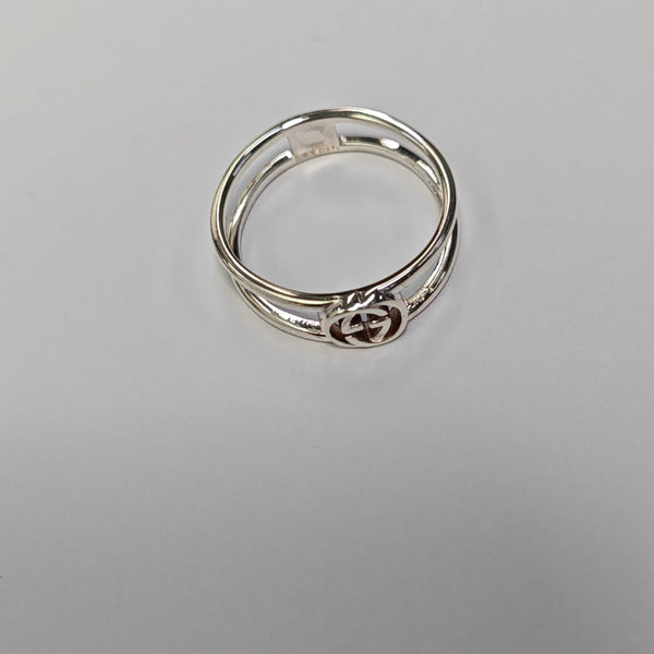 Interlocking G 925 Sterling Silver Ring EU 59