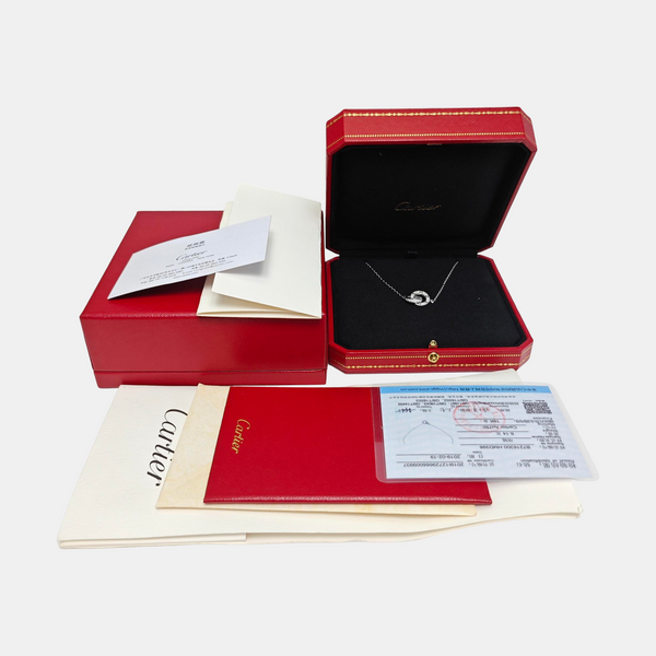 LOVE 18k White Gold Silver Necklace