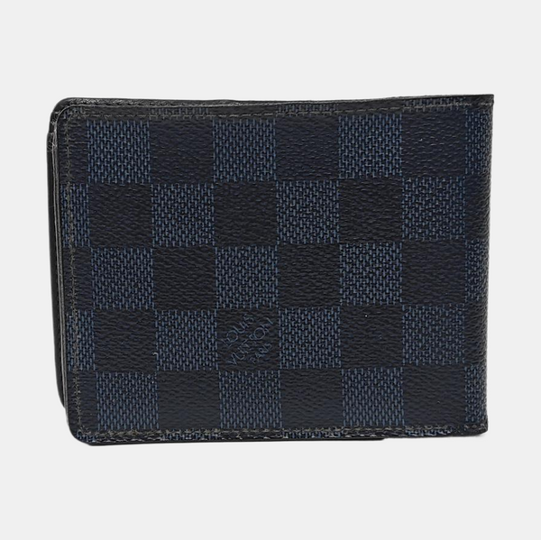 SLENDER Damier Coated Canvas Blue Wallet