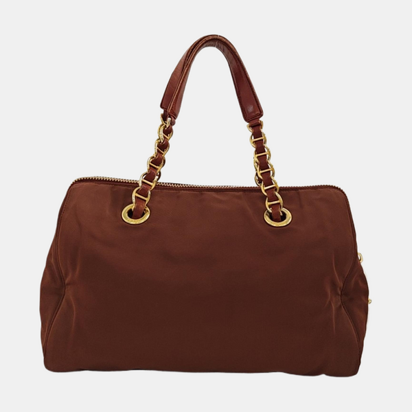 Fabric Tote Bag Brown
