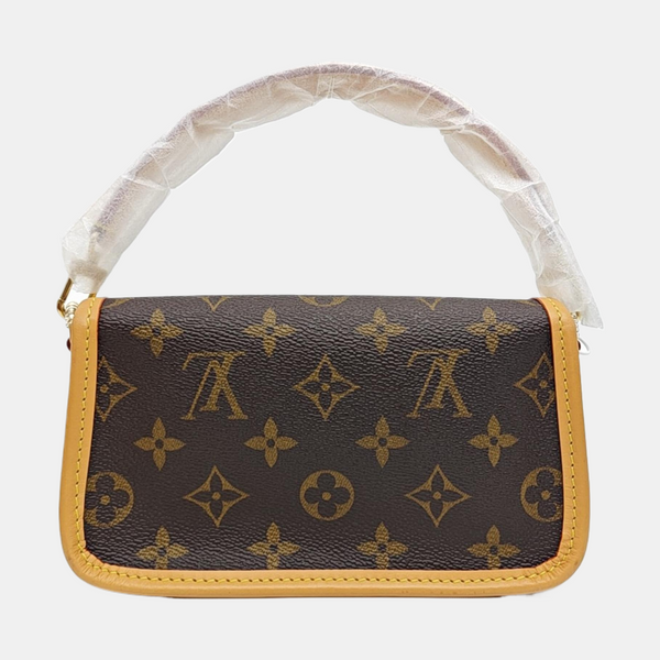 DIANE Nano Monogram Coated Canvas Brown
