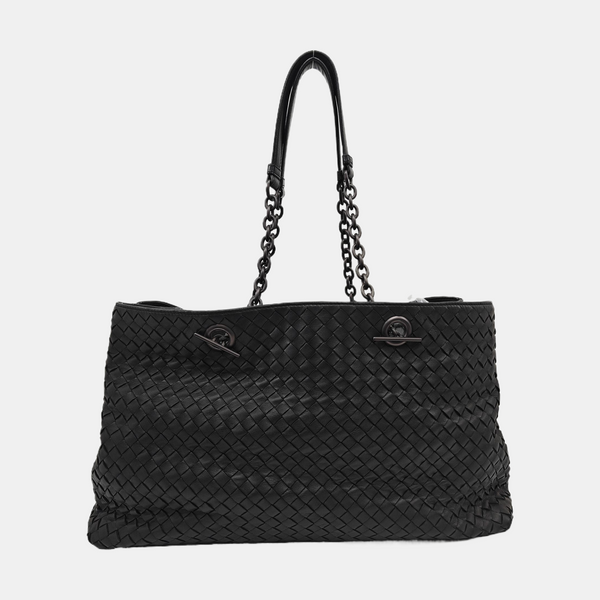 Lambskin Top Handle Bag Black