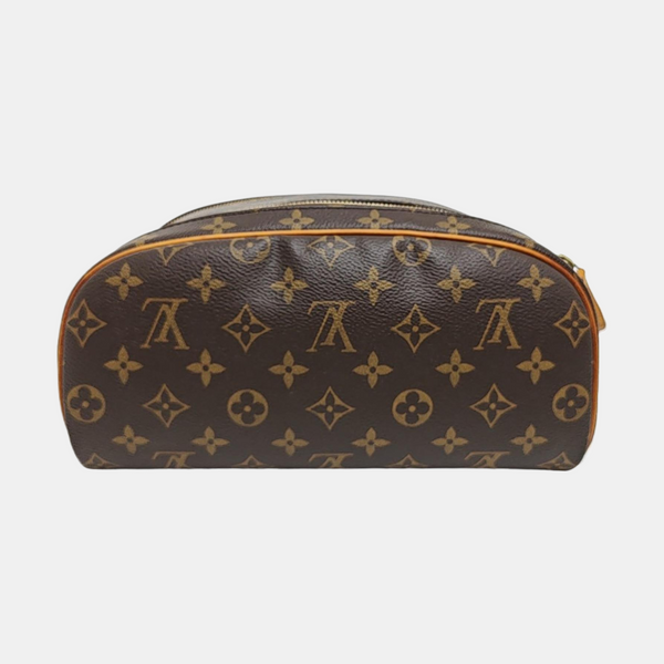 Monogram Coated Canvas Top Handle Bag Brown