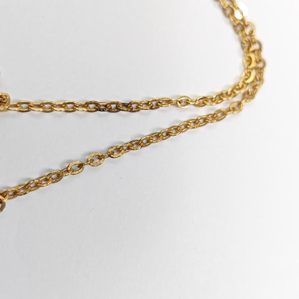 Dior Oblique Metal Gold Necklace