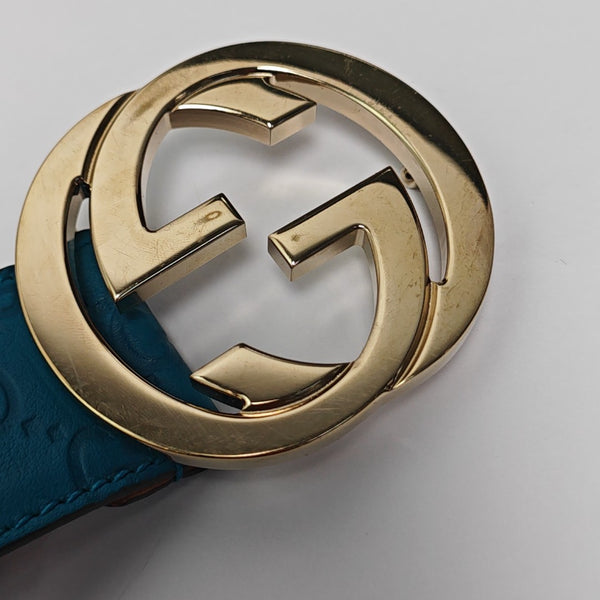 Leather Belt Blue