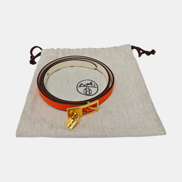 Leather Belt Orange
