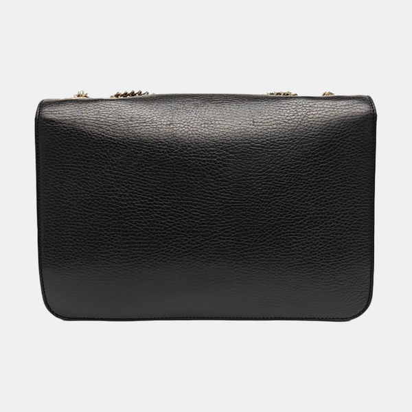 Interlocking G Large Calfskin Black