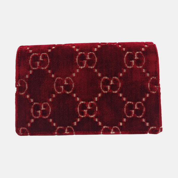 Dionysus Super Mini Monogram Velvet Red