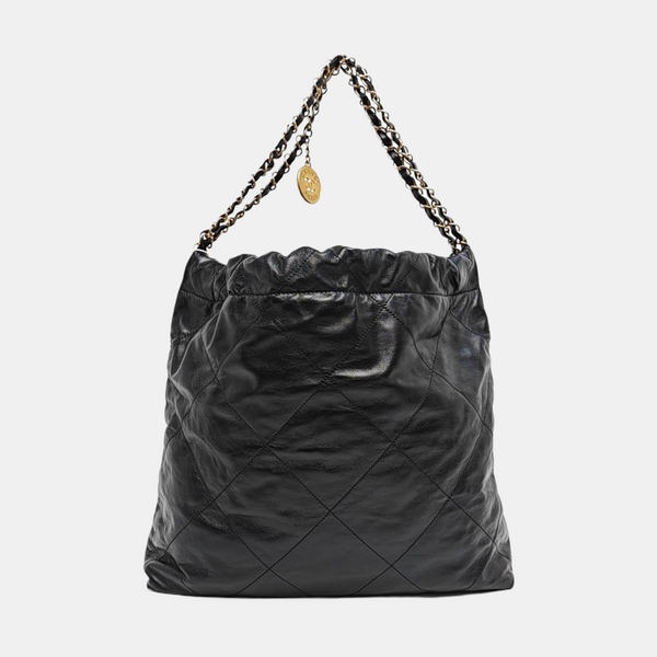 CHANEL 22 Medium Quilted Calfskin Black