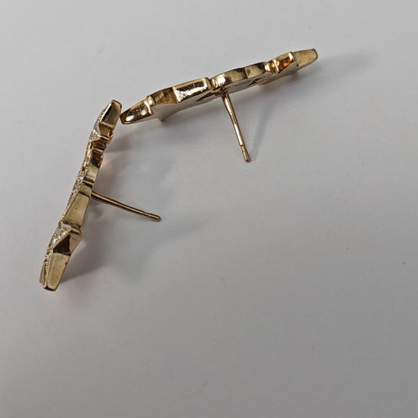 Metal Gold Stud Earrings