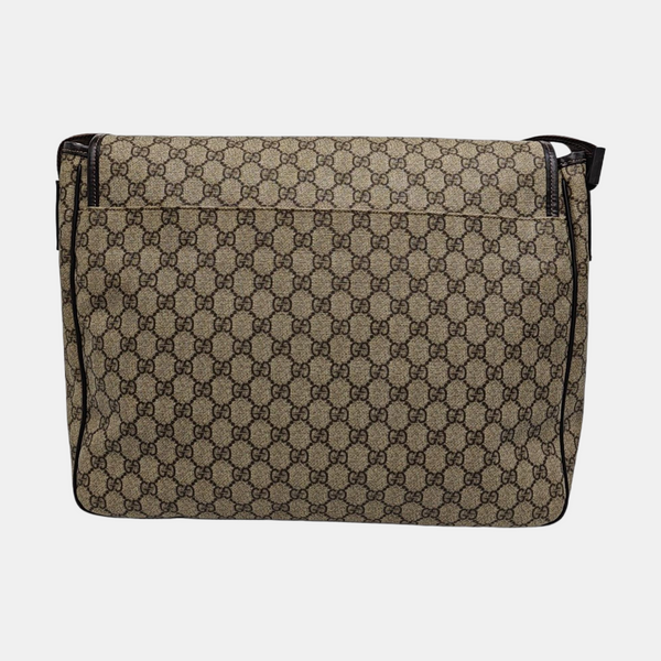 GG Messenger Monogram Coated Canvas Black